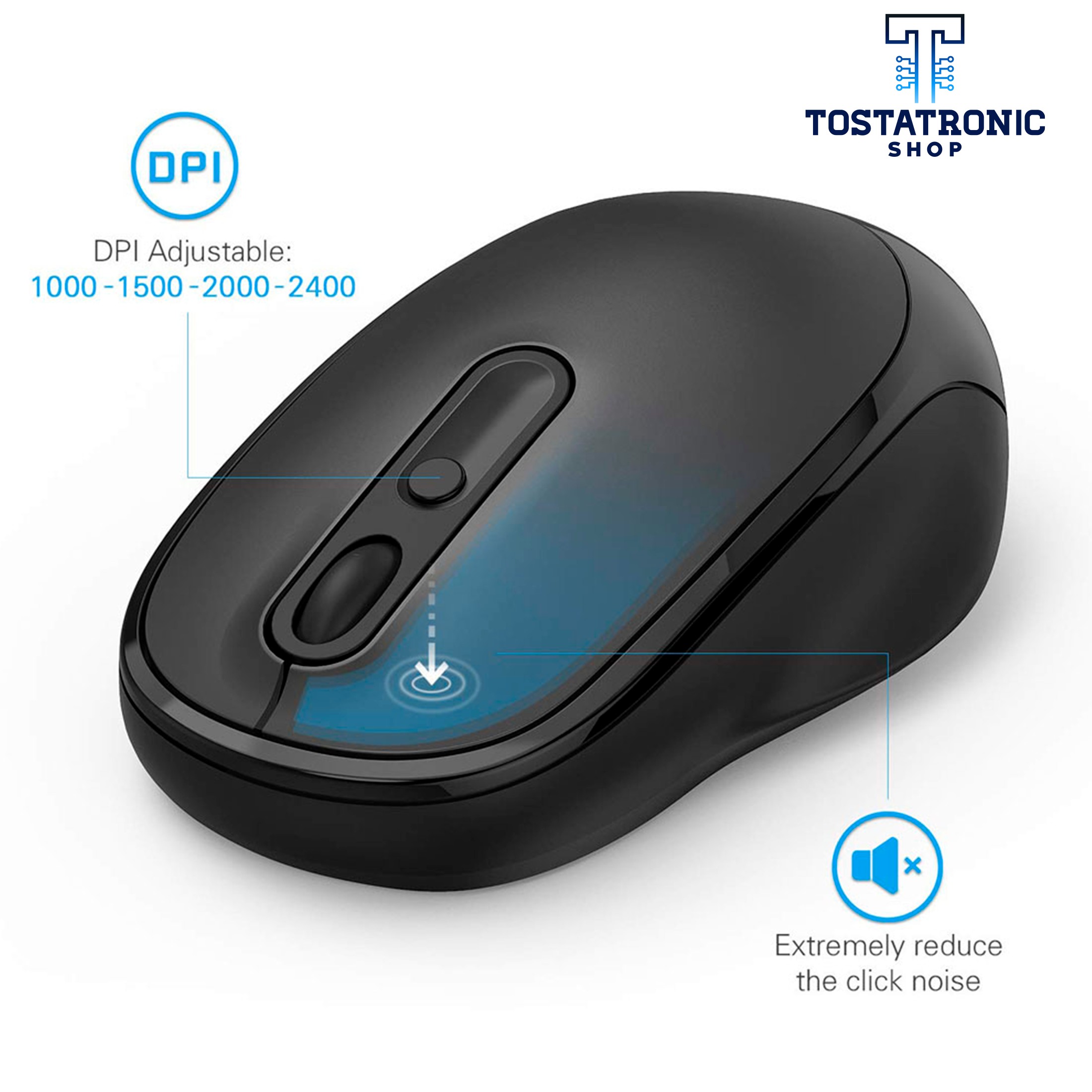Mouse Inalambrico con conexion USB y Tipo C – Tostatronic