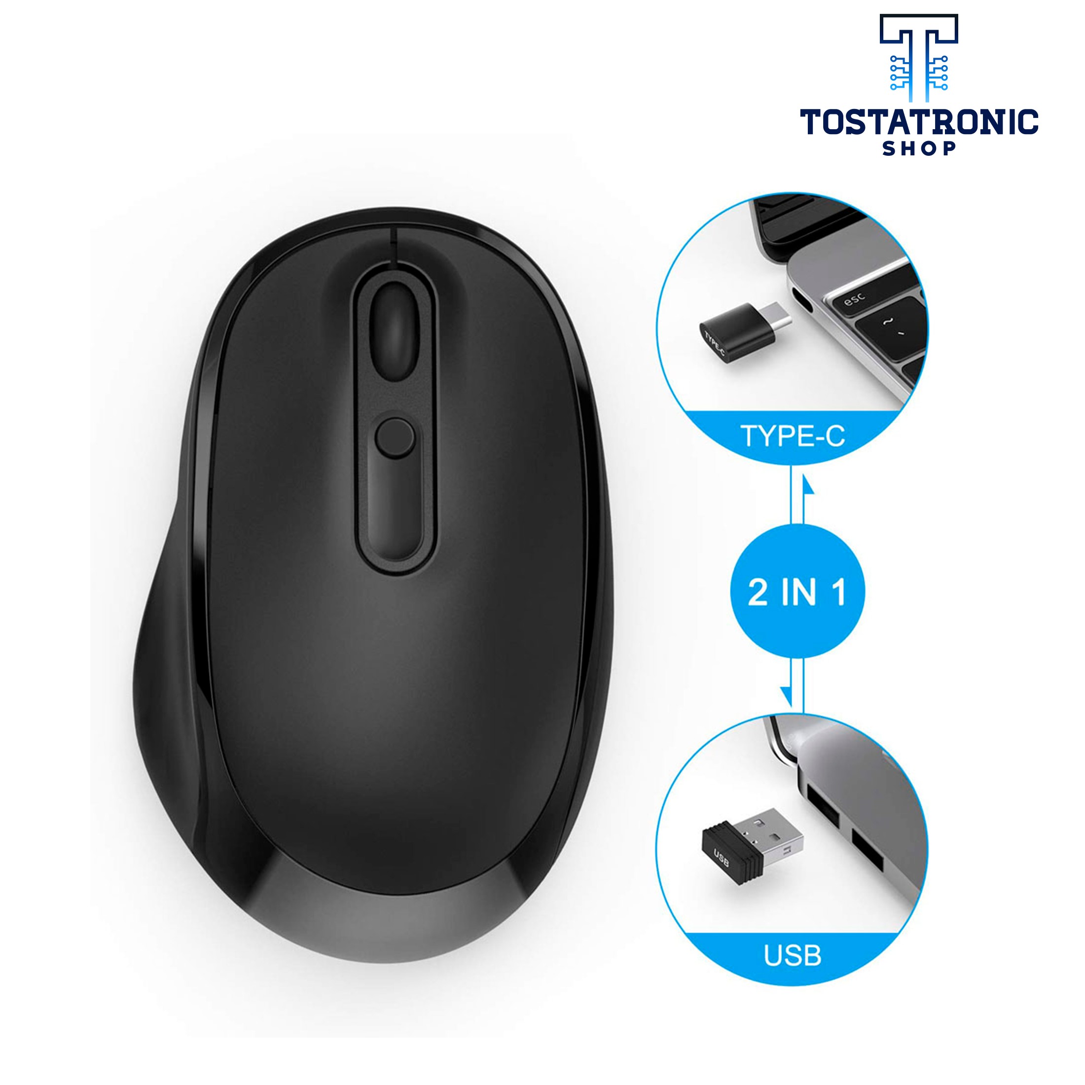 Ratón inalámbrico USBC, ratón inalámbrico tipo C ratón inalámbrico ratón  USBC ultra sensible