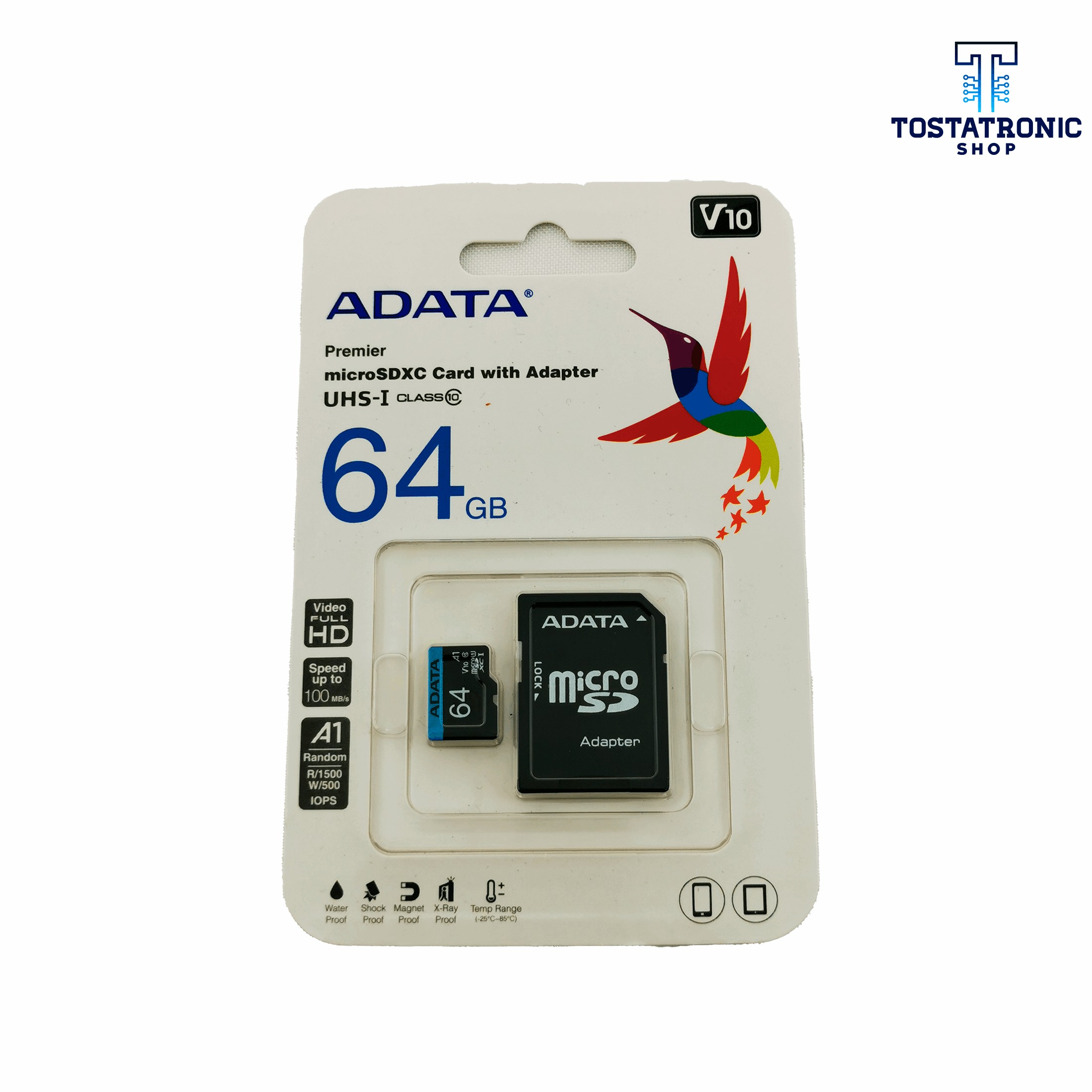 Memoria MicroSDXC UHS-1 ADATA Premier de 64GB, Clase 10, incluye