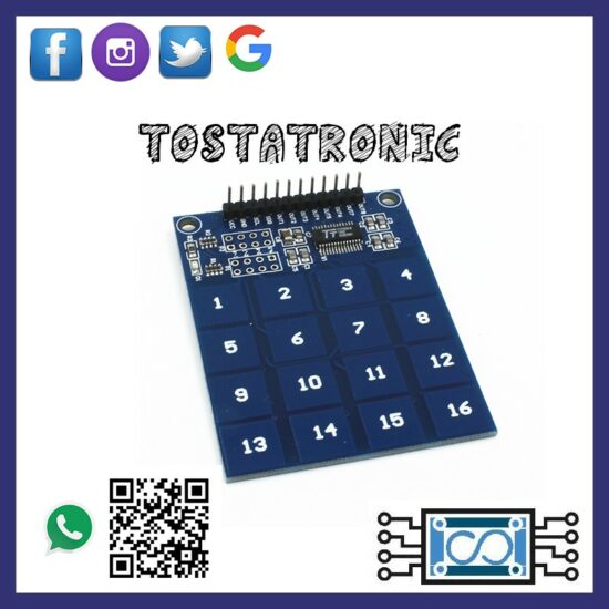 Teclado Matricial 4×4 Capacitivo Ttp229 Tostatronic