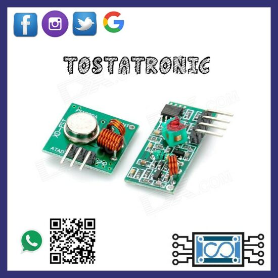 Modulos Rf Kit Transmisor Y Receptor Mhz Tostatronic